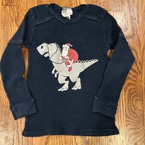 Dinosaur Christmas shirt, size 4